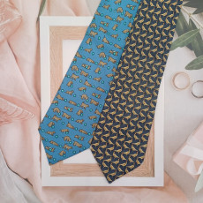 [7338_0542-12] 에르메스+페라가모 실크 넥타이 세트