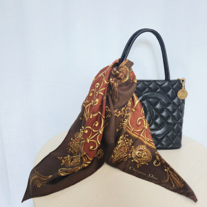 [JBFS9685-0009-06] DIOR 디올 실크 스카프(88cm)