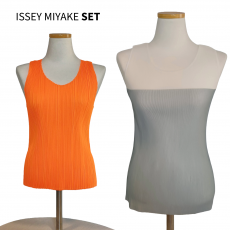 [BCF9685-0066] ISSEY MIYAKE 이세이미야케 플리츠플리즈 노슬레브 2매