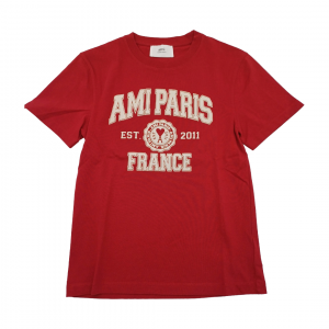 [BCFS8446_1397] AMI Paris 아미 파리스 레드 반팔 티셔츠