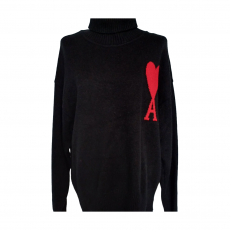 [BC8446_0892-02] AMI Paris 아미 파리스 블랙 니트